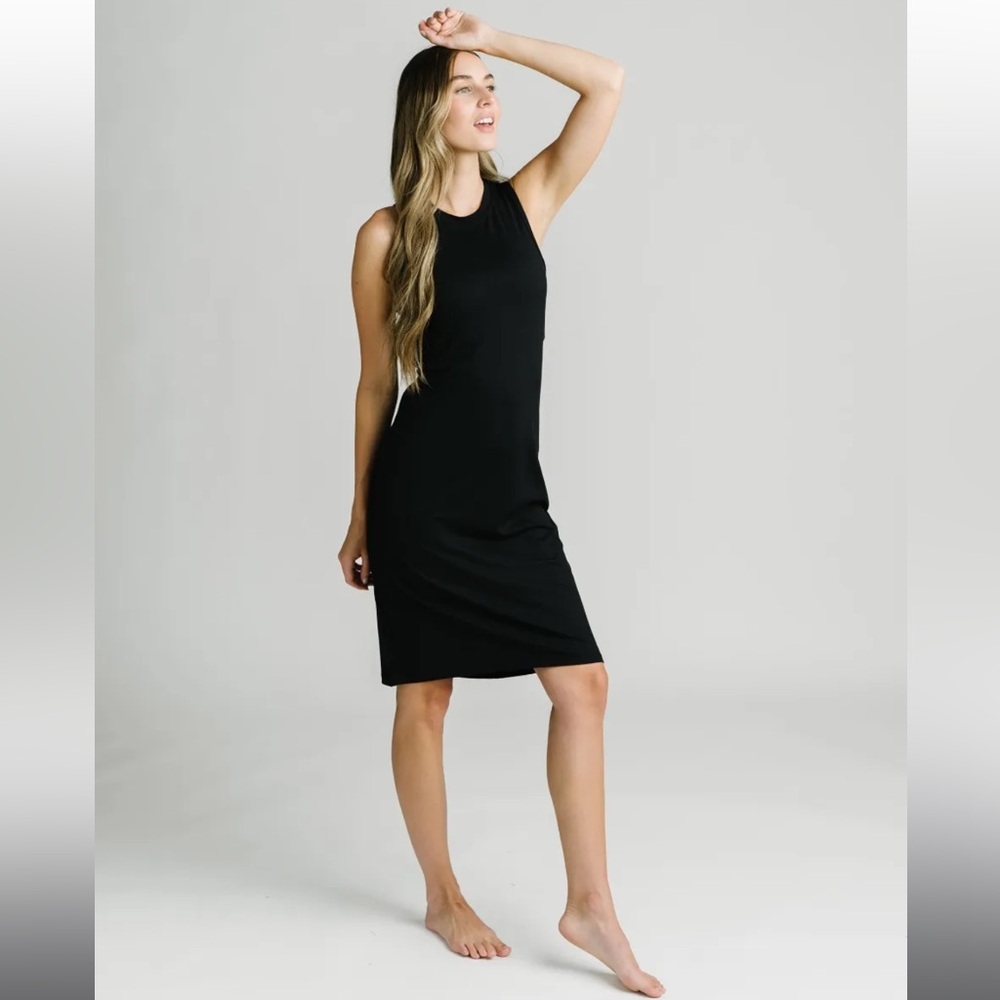 NWT Zyia Black Malibu Downtime Dress RC Sz M - Picture 2 of 11